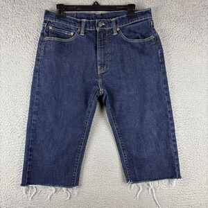 Levis 505 Jeans Men’s Size 32x15* Cutoff Dark Wash Straight Leg Denim